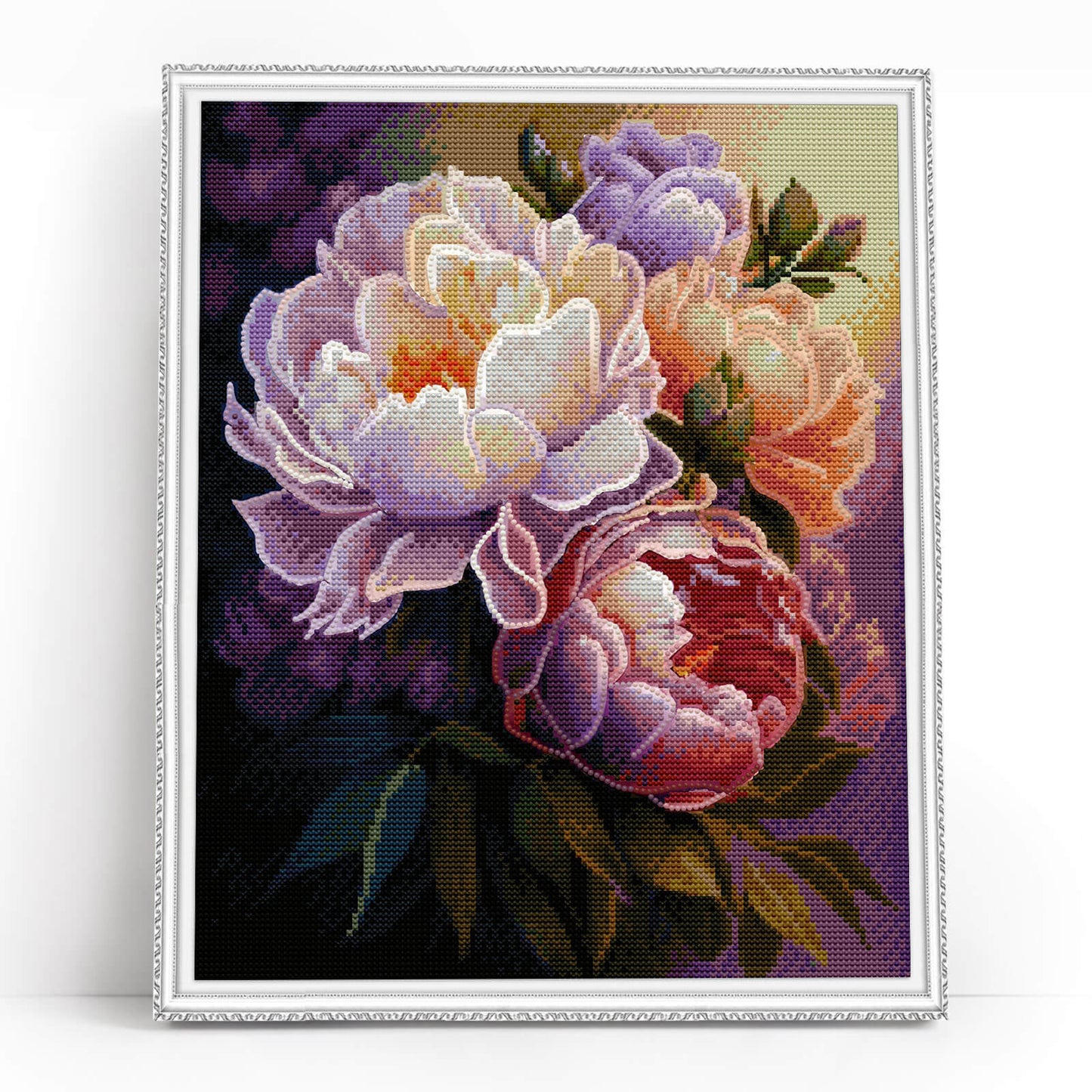 Blossoming peonies