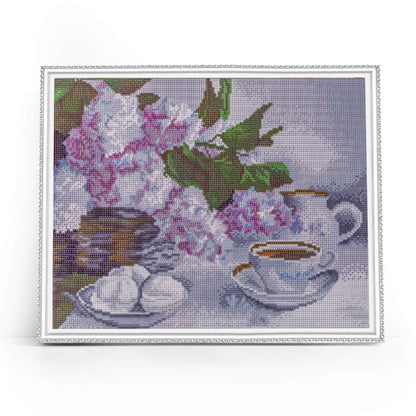 Lilac Flowers in a Basket