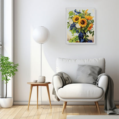Golden sunflowers bouquet
