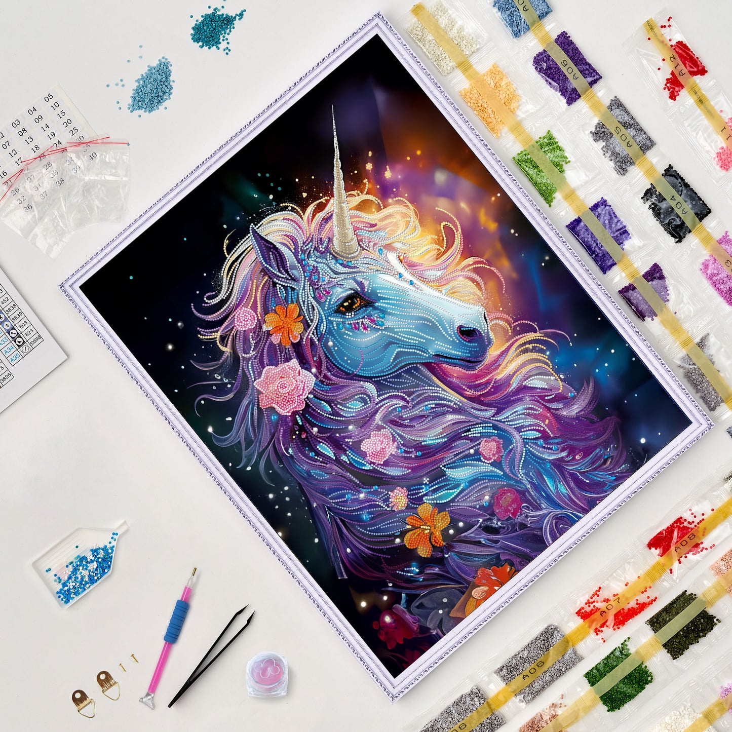 Unicorn in Flowers