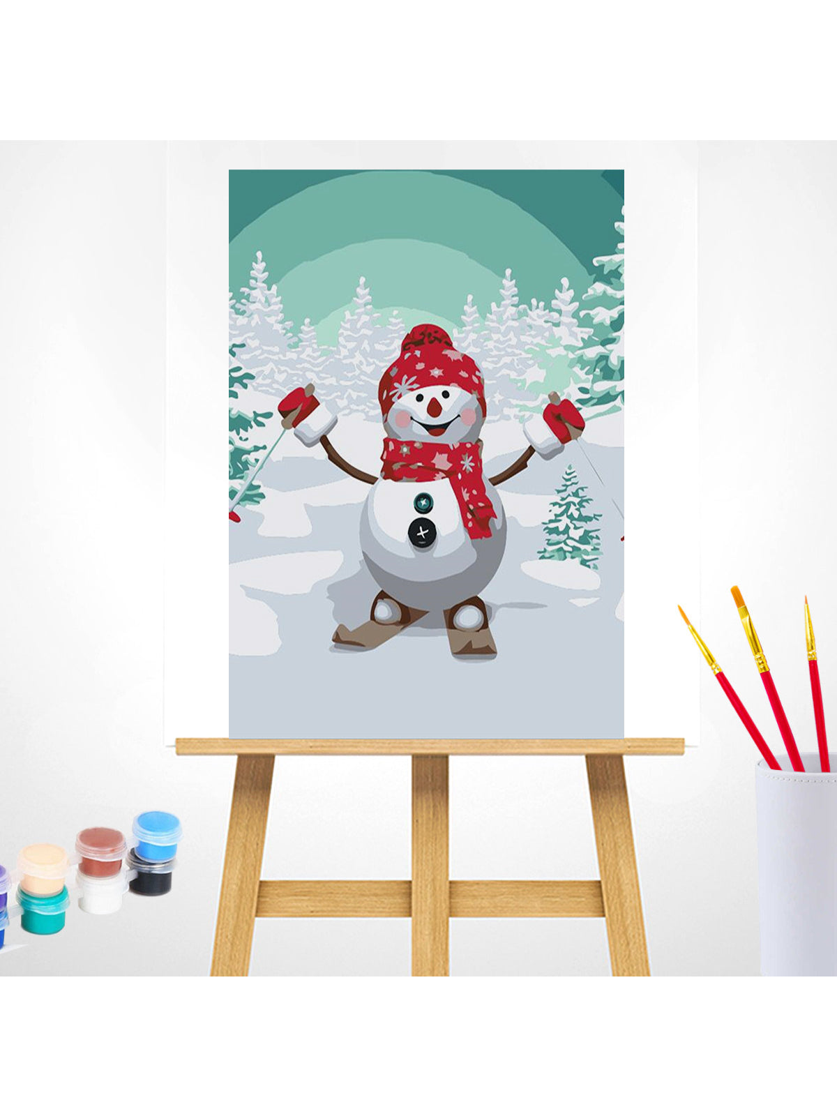 Skiing Snowman