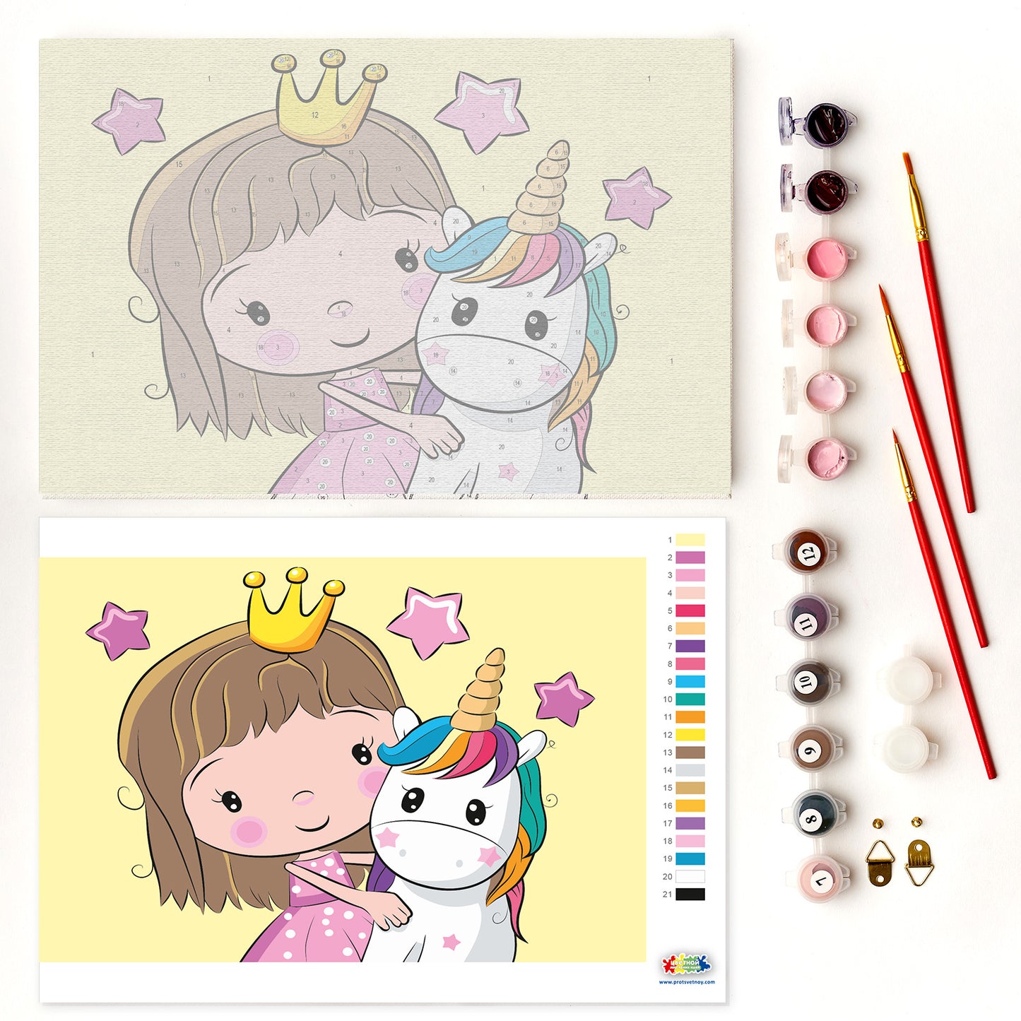 Princess with a Small Unicorn