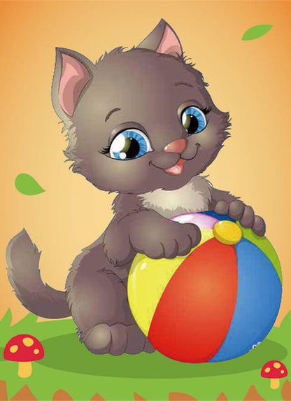 Kitten with a Ball